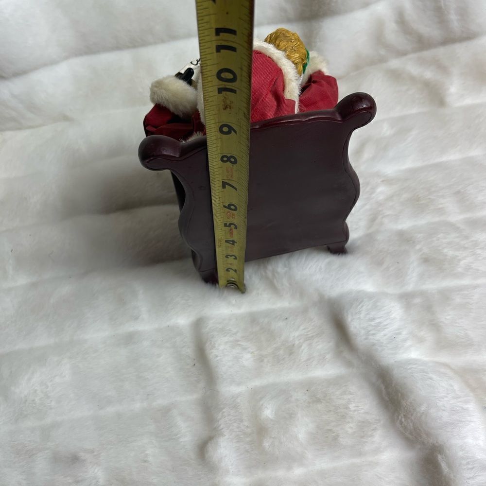 Kirkland Signature Santa & boy Ceramic figurines with paper marché costume - Picture 5 of 11